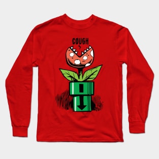 Cartoon Plant Cough Long Sleeve T-Shirt